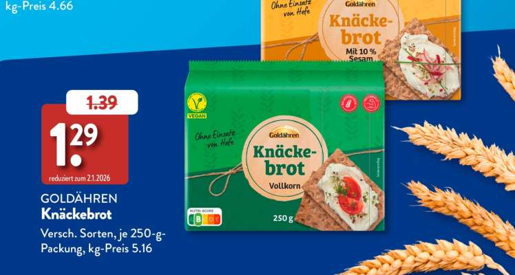 GOLDÄHREN Knäckebrot