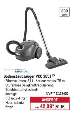 Bodenstaubsauger VCC 3851