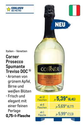 Corner Prosecco Spumante Treviso DOC