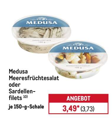 Medusa Meeresfrüchtesalat oder Sardellenfilets