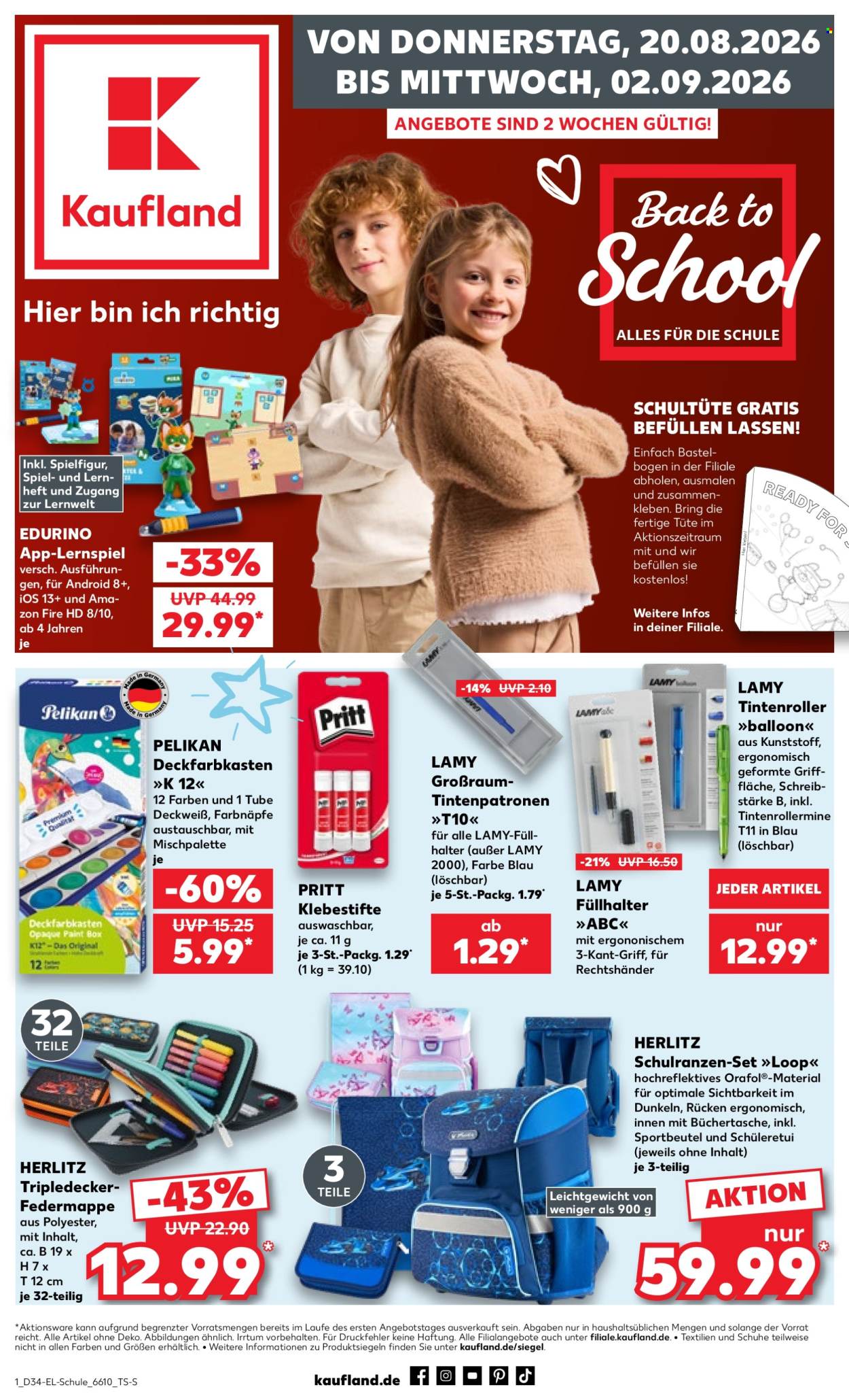 Kaufland Prospekte  - 20.08.2026 - 2.09.2026. Seite 1