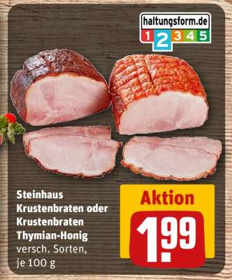 Steinhaus Krustenbraten oder Krustenbraten Thymian-Honig