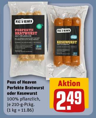 Peas of Heaven Perfekte Bratwurst oder Kesewurst