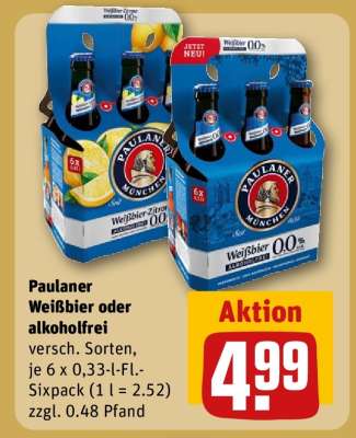 Paulaner Weißbier oder Alkoholfrei
