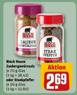 Block House Zaubergewürzsalz oder Steakpfeffer