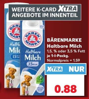 BÄRENMARKE Haltbare Milch*