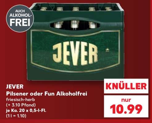 JEVER Pilsener oder Fun Alkoholfrei