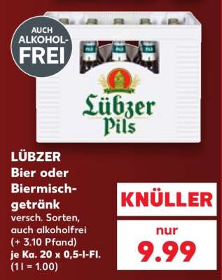 LÜBZER Bier oder Biermischgetränk