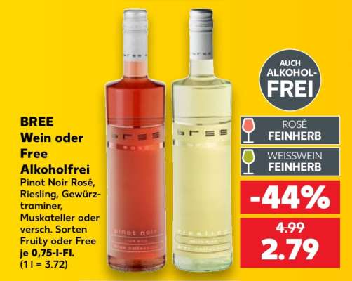 BREE Wein oder Free Alkoholfrei