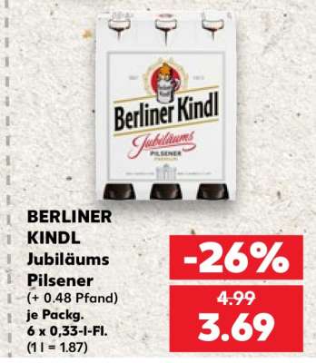 BERLINER KINDL Jubiläums
Pilsener