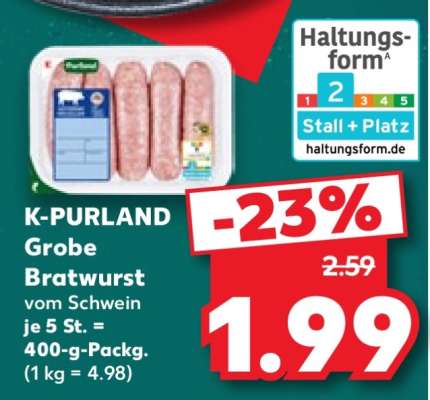 K-PURLAND Grobe Bratwurst