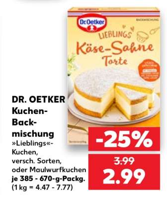 DR. OETKER Kuchen- Backmischung