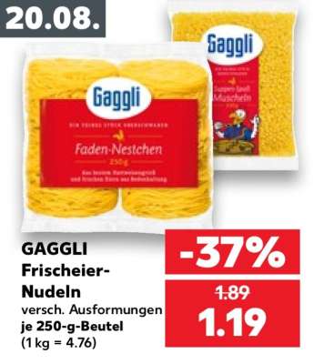 GAGGLI Frischeier Nudeln