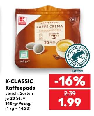 K-CLASSIC Kaffeepads