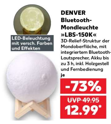 DENVER Bluetooth-Mondleuchte »LBS-150K«