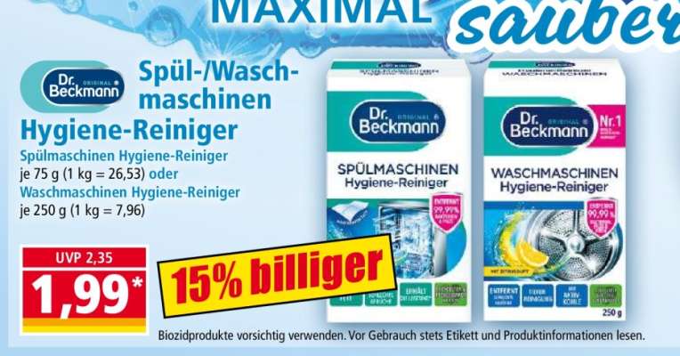 Spül-/Waschmaschinen Hygiene-Reiniger
