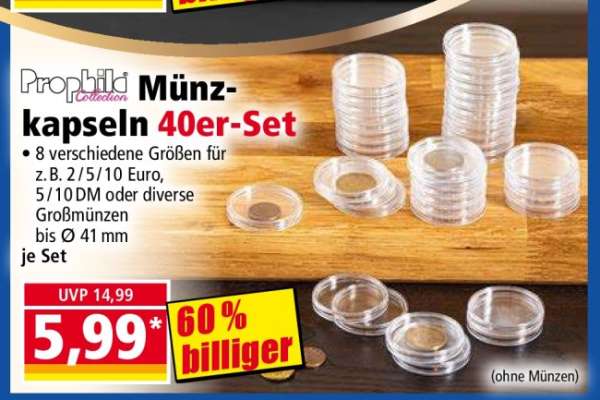 Münzkapseln 40er-Set