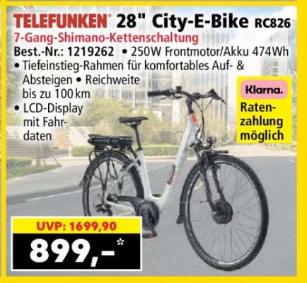TELEFUNKEN® 28" City-E-Bike RC826