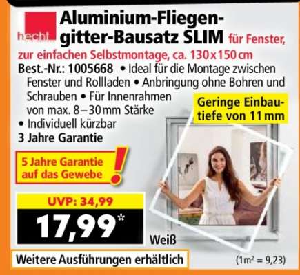 Aluminium-Fliegen-gitter-Bausatz SLIM