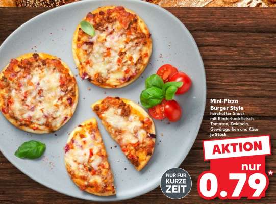 Mini-Pizza »Burger Style«