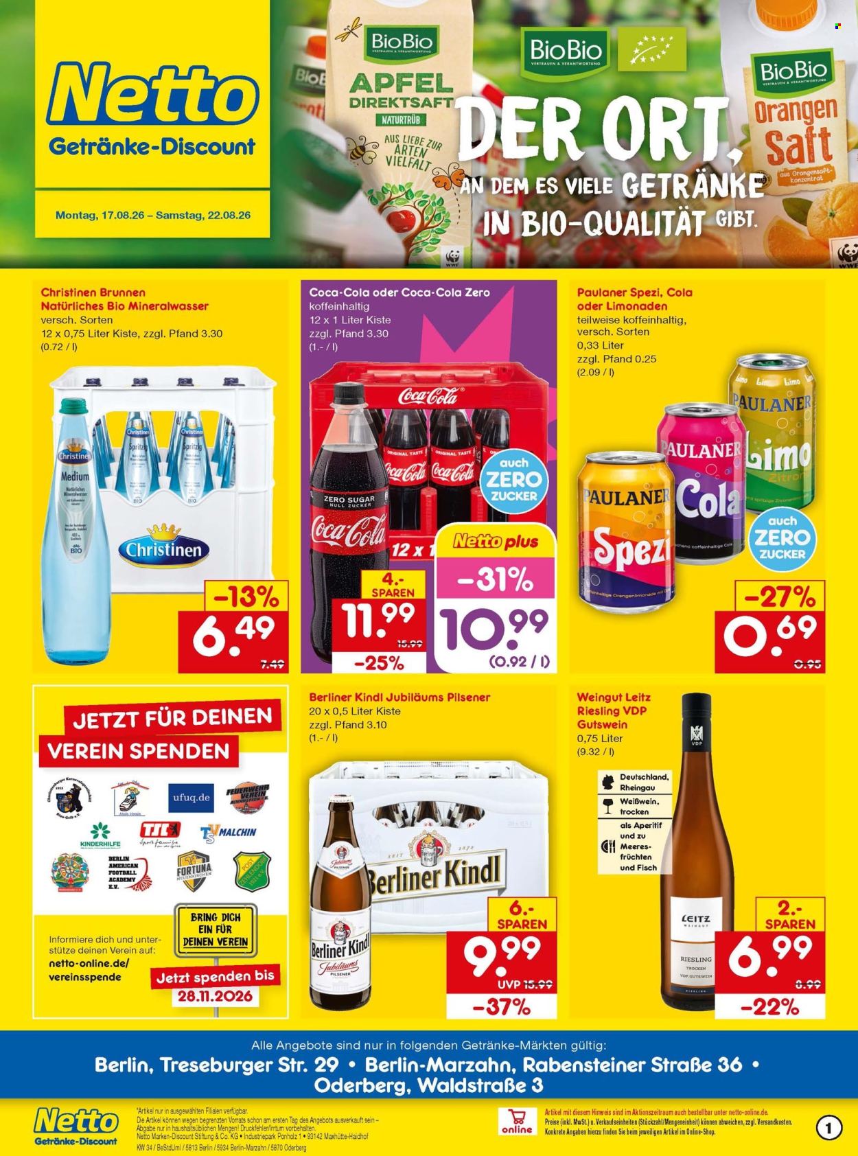 Netto Marken-Discount Prospekte  - 17.08.2026 - 22.08.2026. Seite 1