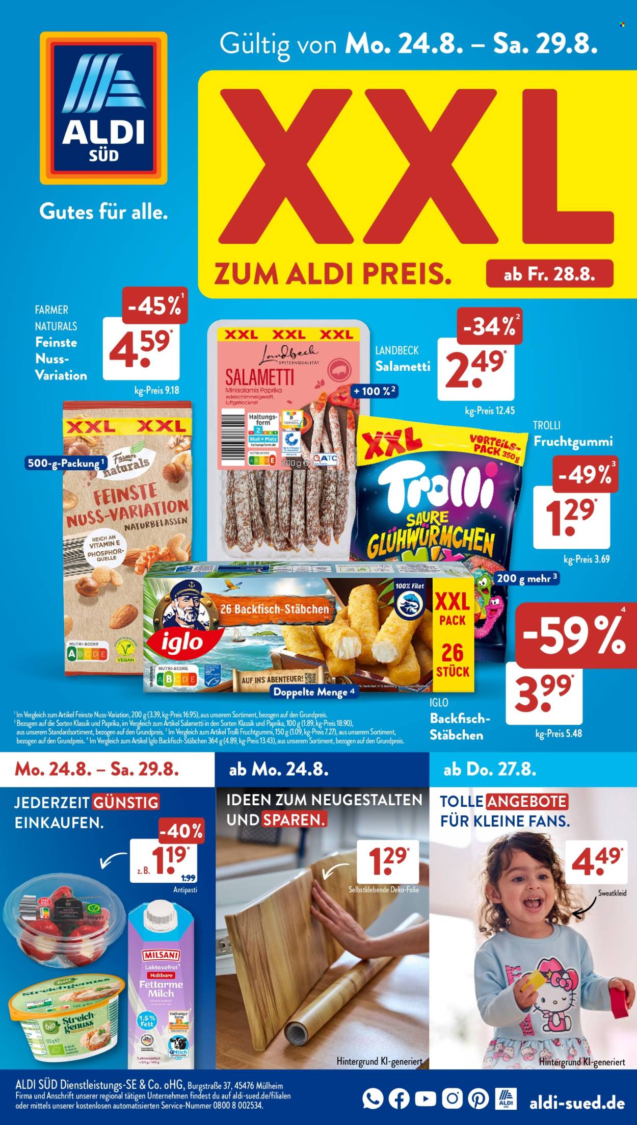 ALDI SÜD Prospekte  - 24.08.2026 - 29.08.2026. Seite 1