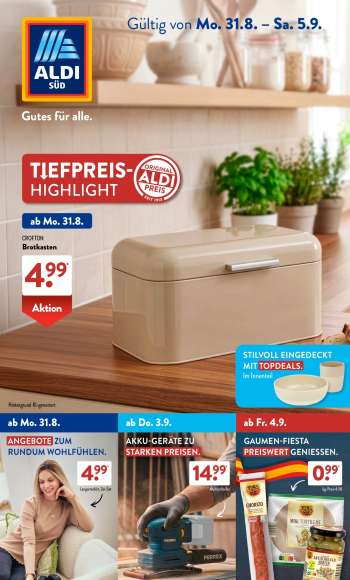 Prospekte ALDI SÜD - 31.08.2026 - 5.09.2026.