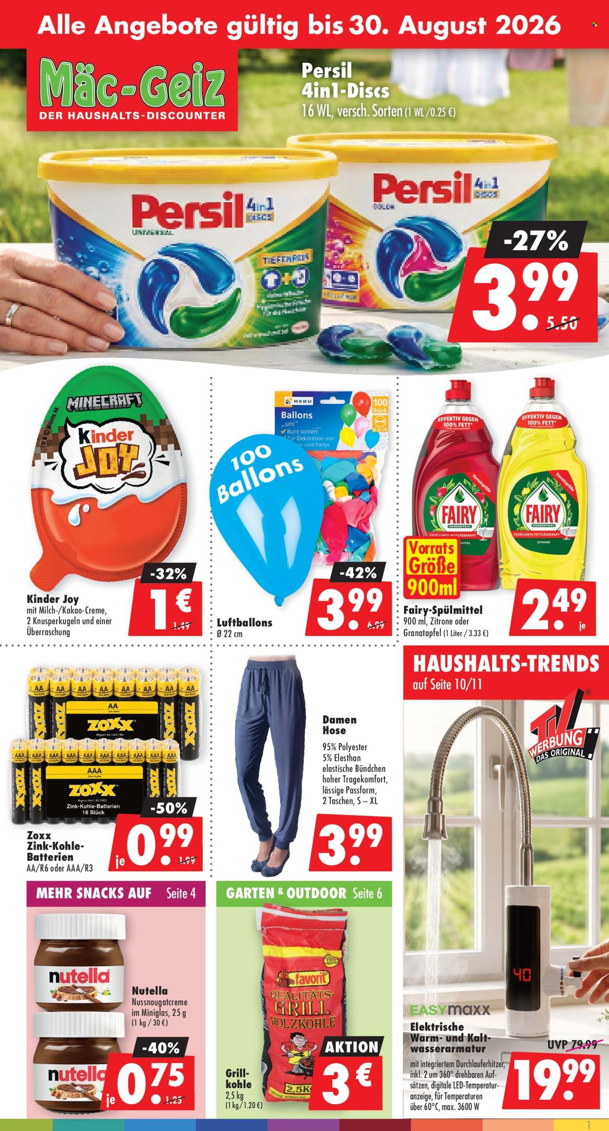 Mäc-Geiz Prospekte  - 10.08.2026 - 30.08.2026. Seite 1