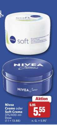 Nivea Creme oder Soft Creme