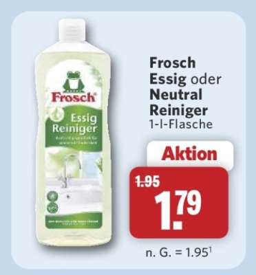 Frosch Essig oder Neutral Reiniger