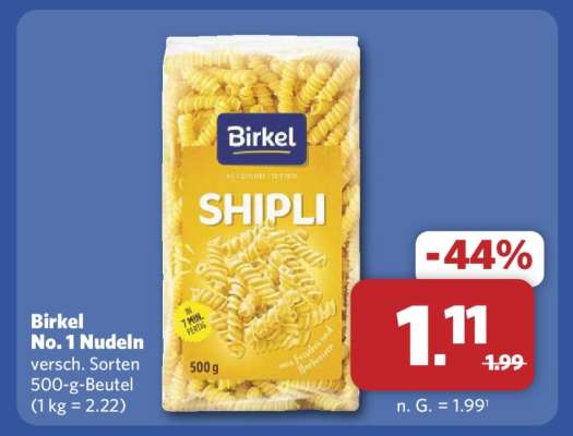 Birkel No. 1 Nudeln