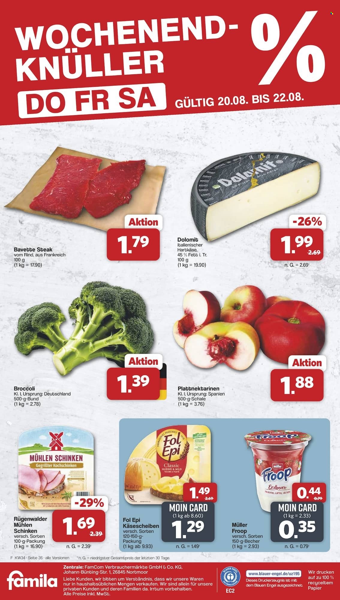 famila Prospekte  - 17.08.2026 - 22.08.2026. Seite 38