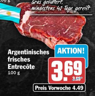 Argentinisches frisches Entrecôte