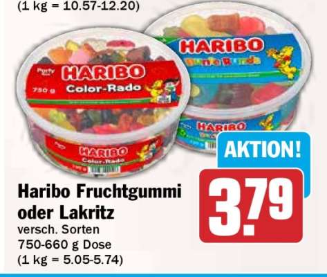 Haribo Fruchtgummi oder Lakritz
