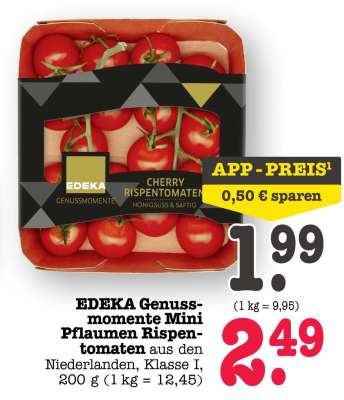 EDEKA Genussmomente Mini Pflaumen Rispentomaten