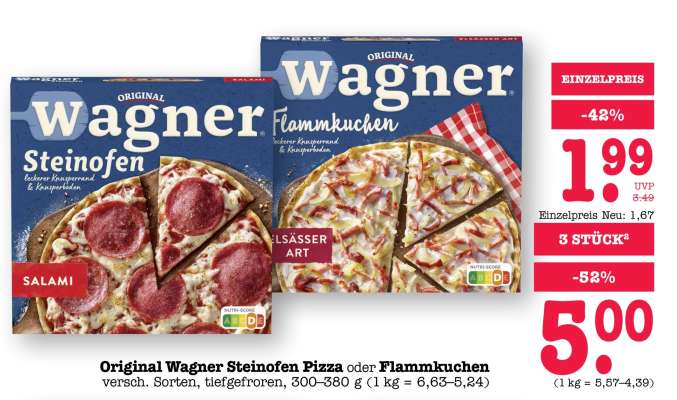 ORIGINAL WAGNER Steinofen-Pizza oder -Flammkuchen