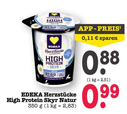 EDEKA Herzstücke High Protein Skyr Natur