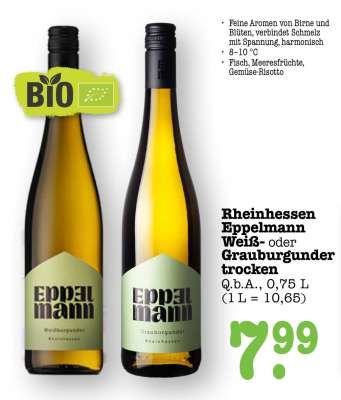 Rheinhessen Eppelmann Weiß- oder Grauburgunder trocken