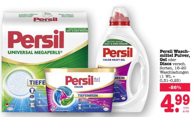 Persil Waschmittel Pulver, Gel oder Discs