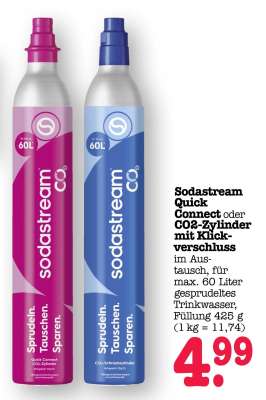 Sodastream Quick Connect oder CO2-Zylinder mit Klickverschluss