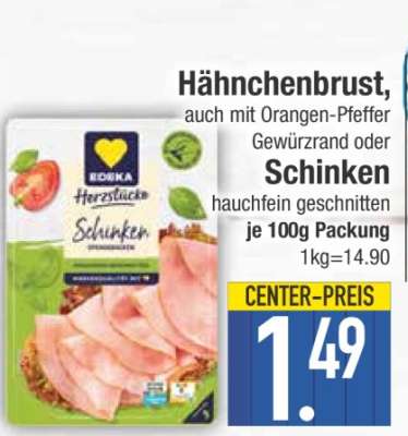 Hähnchenbrust oder Schinken