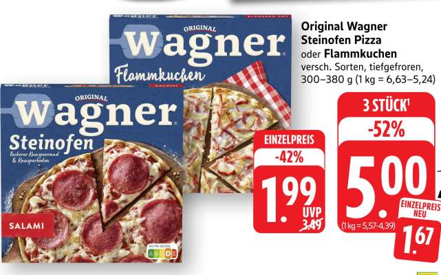 ORIGINAL WAGNER Steinofen-Pizza oder -Flammkuchen