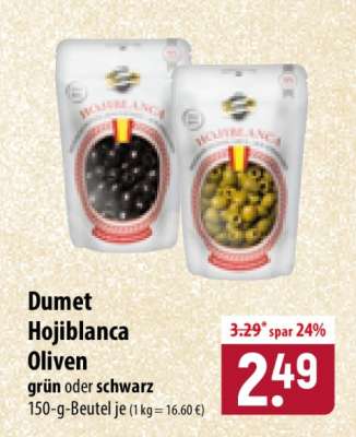 Dumet Hojiblanca Oliven