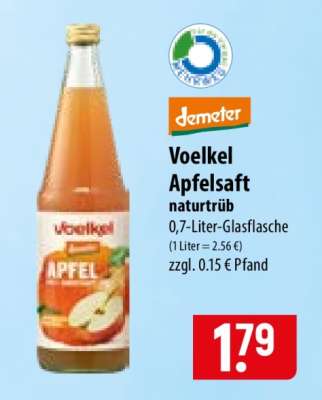Voelkel Apfelsaft naturtrüb