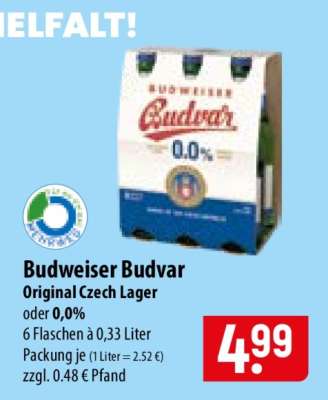 Budweiser Budvar Original Czech Lager