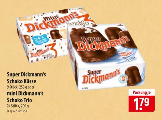 Super Dickmann’s Schoko Küsse / mini Dickmann’s Schoko Trio