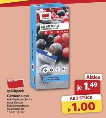 Quickpack Gefrierbeutel