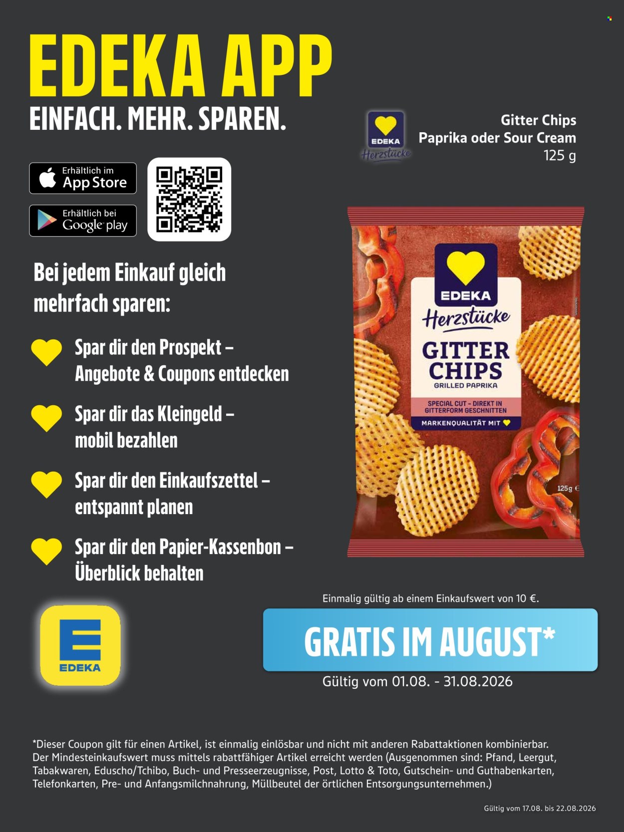 Edeka Prospekte  - 17.08.2026 - 22.08.2026. Seite 1