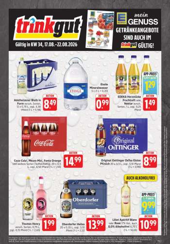 Prospekte Edeka Getränkemarkt - 17.08.2026 - 22.08.2026.