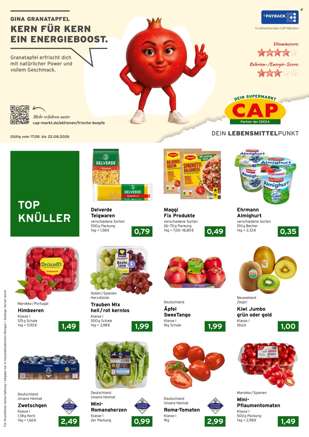 CAP-Markt Prospekte  - 17.08.2026 - 22.08.2026. Seite 1